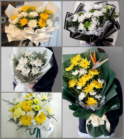 山东青岛莱西市龙水街道后周格庄村白事花束代送